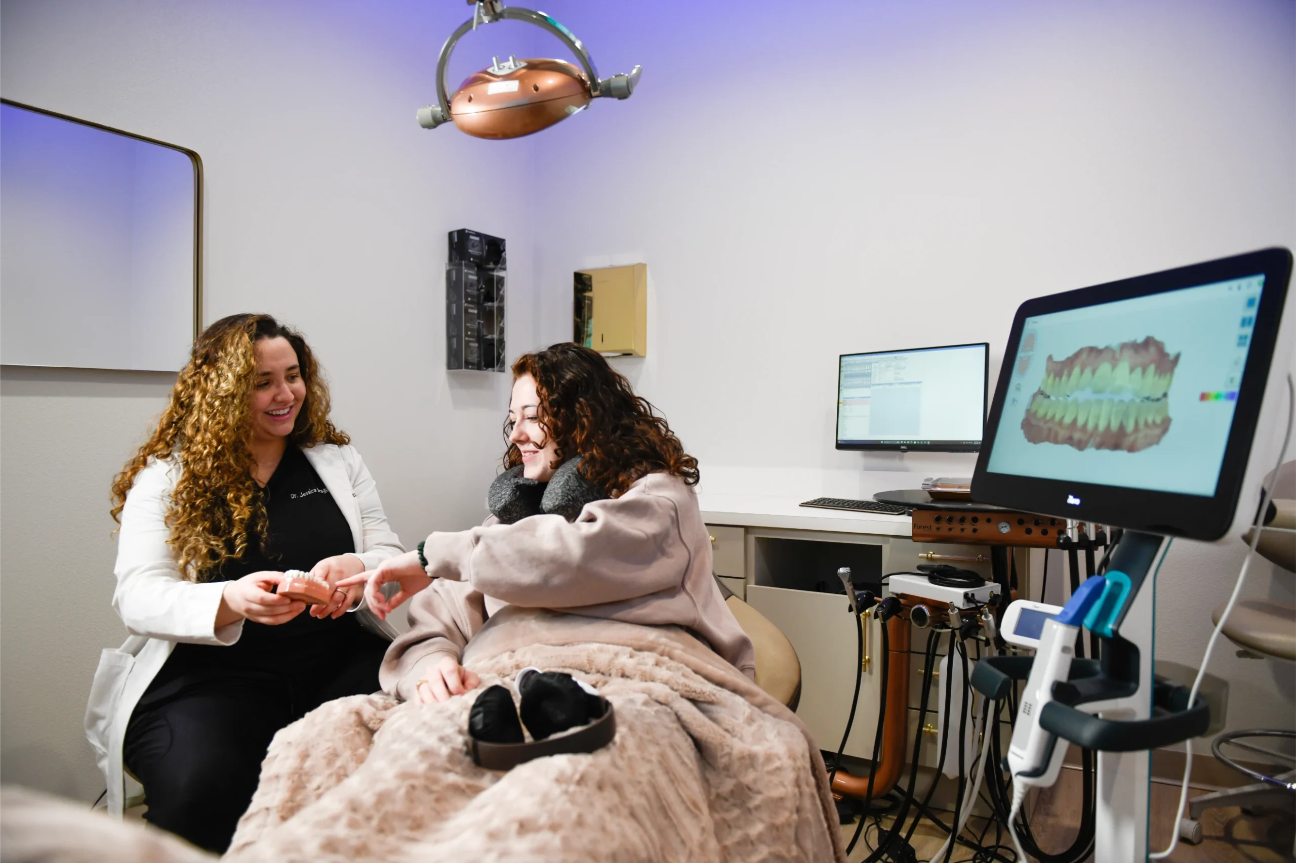 Dr. Bragg with pt Somto Iro